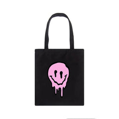 Gothic Smile Women Bag Large Canvas Harajuku Vintage Shoulder Bag