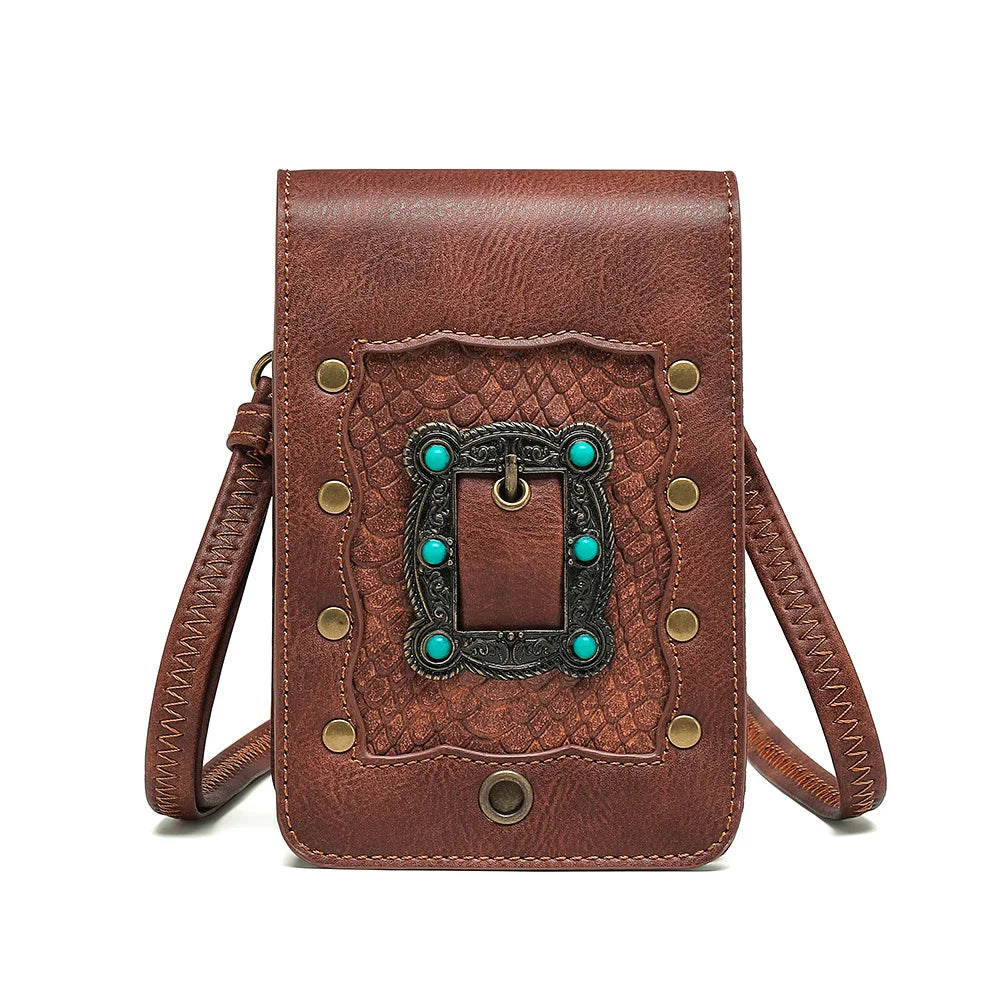Gothic Steampunk Women Shoulder Bag Motorcycle Belt Fanny Pack