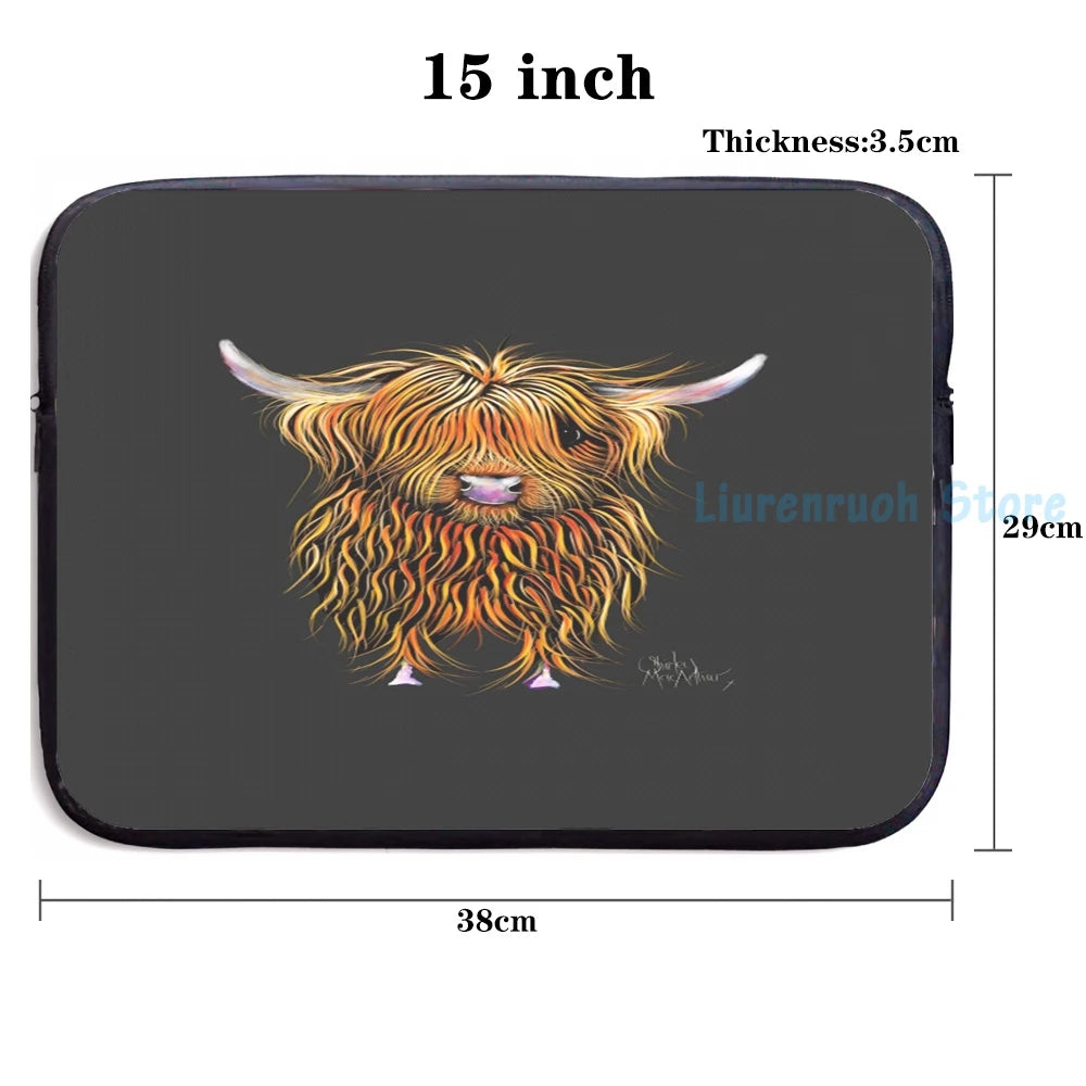 Highland Cow Humphrey USB Charge Backpack by Shirley MacArthur