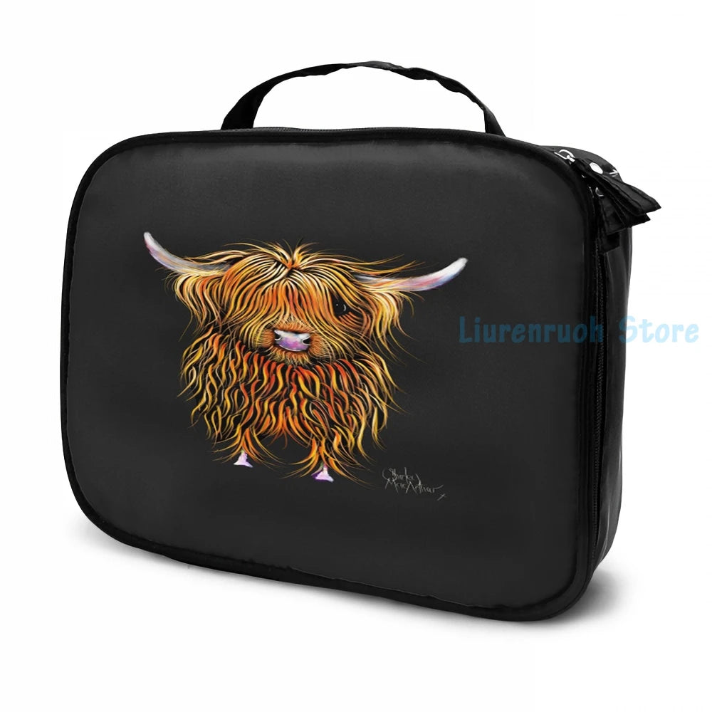 Highland Cow Humphrey USB Charge Backpack by Shirley MacArthur