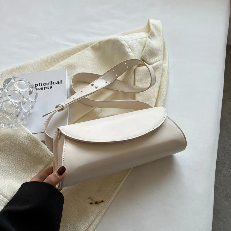 Spring Vintage Leather Bucket Bag Crossbody