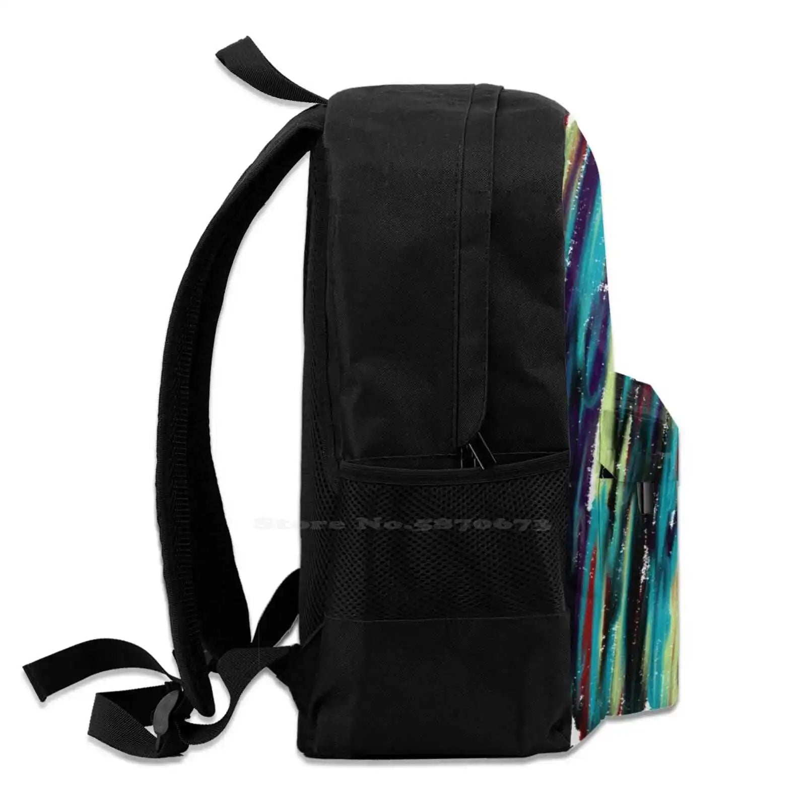 Greeny Reddy Bag Backpack Abstract Damelibellule