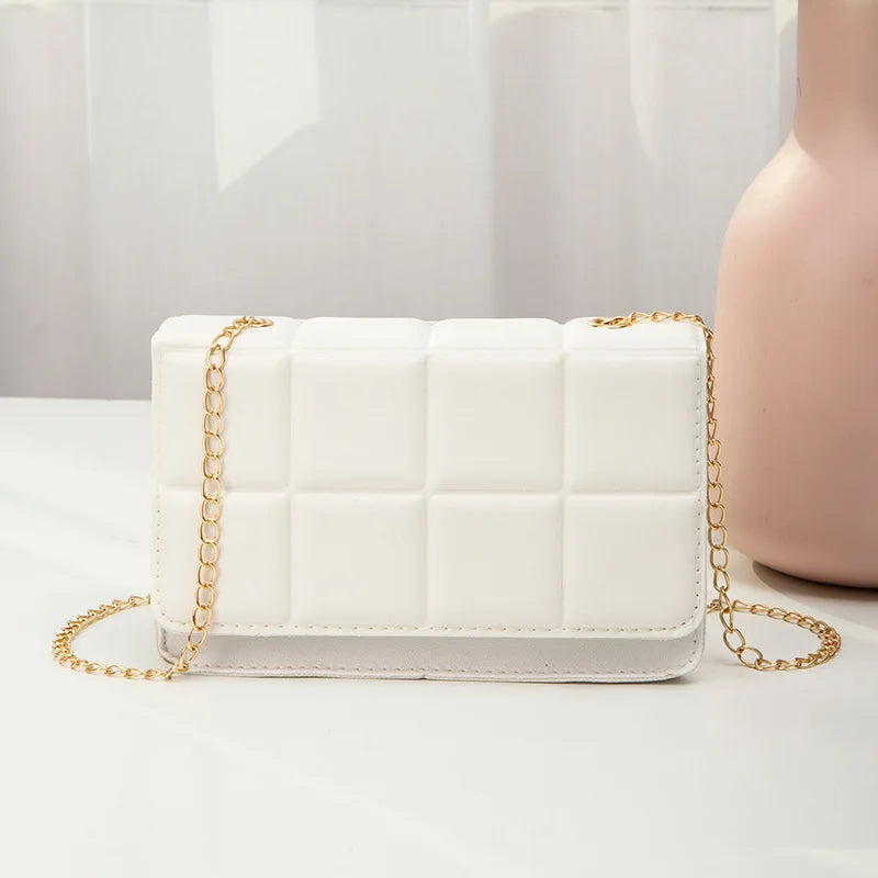Acrylic Grid Pillow Bag Women's Shoulder Bag