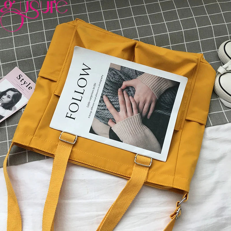 Waterproof Oxford Large Capacity Girl Shoulder Bucket Bag Female Crossbody Bags