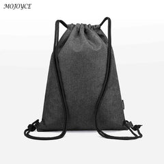 Water-Repellent Gym Sack Drawstring Bag Mesh Pocket Knapsack