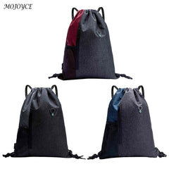 Water-Repellent Gym Sack Drawstring Bag Mesh Pocket Knapsack