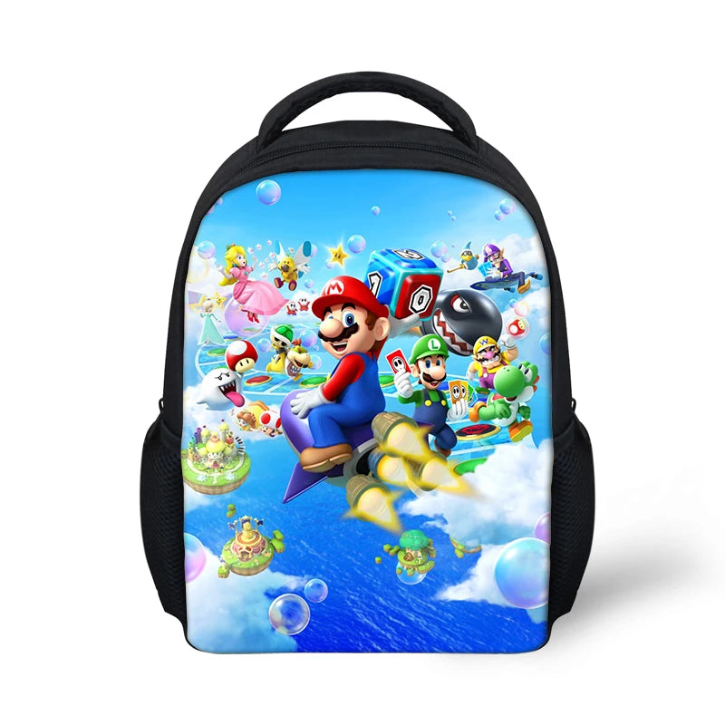 Super-Malio Pattern Kindergarten Backpack