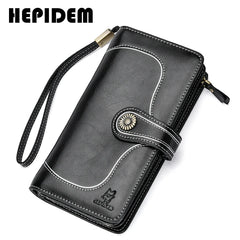 RFID Leather Long Wallet Women
