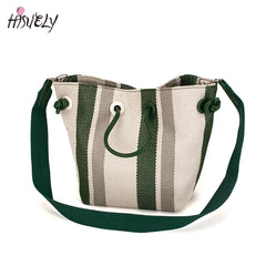 Canvas Totes Striped Womens Handbag Patchwork Shoulder Bag
