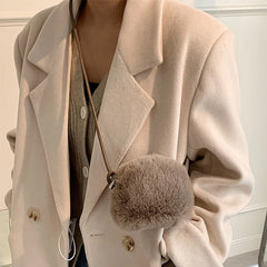 Soft Plush Small Shoulder Messenger Bag for Women