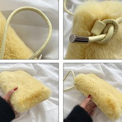 Soft Plush Small Shoulder Messenger Bag for Women