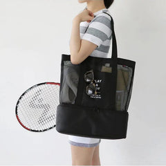 Double-Deck Grid Bag Storage Organizer for Travel Men Women
