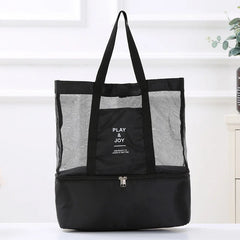 Double-Deck Grid Bag Storage Organizer for Travel Men Women