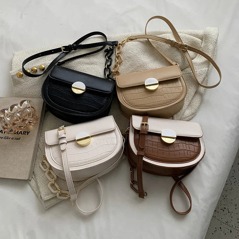 Women's PU Leather Crossbody Shoulder Bag Messenger Bag