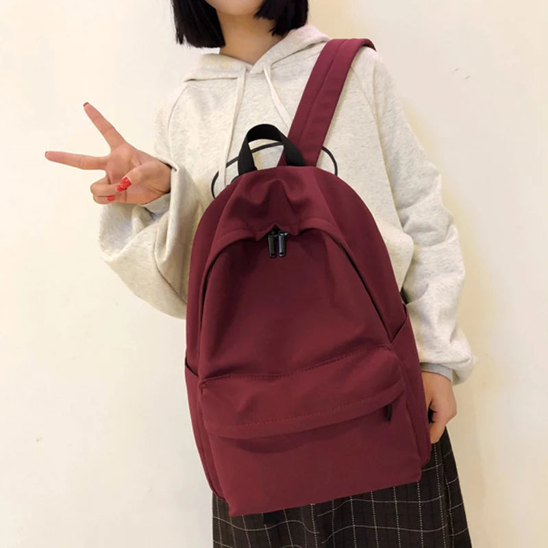 Large Capacity Canvas Backpack for Teenagers Women College Travel Mochila
