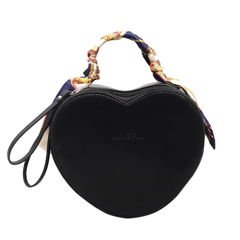 Heart-shaped Women Shoulder Bag PU Leather Crossbody Messenger Bags