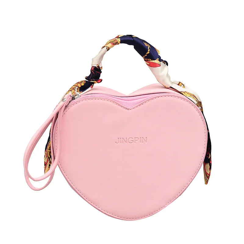 Heart-shaped Women Shoulder Bag PU Leather Crossbody Messenger Bags
