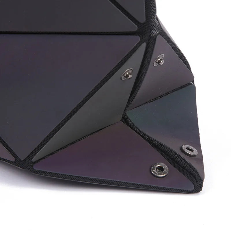Women Geometry Handbag Hologram Laser Folding Totes Large Capacity Casual Totes