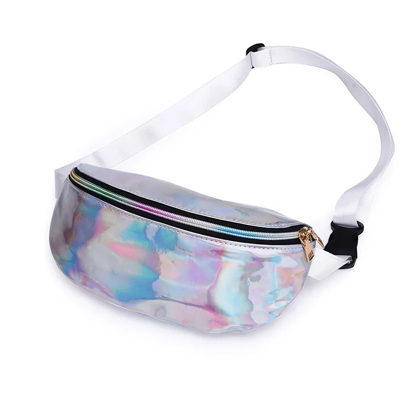 Women's Geometric Waist Bag Fanny Pack Laser Chest Phone Pouch