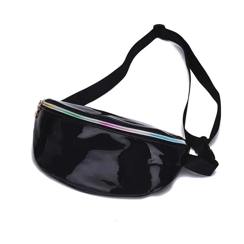 Women's Geometric Waist Bag Fanny Pack Laser Chest Phone Pouch