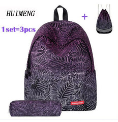 Universe Space Unicorn Backpack & Drawstring Bag 3pcs Set