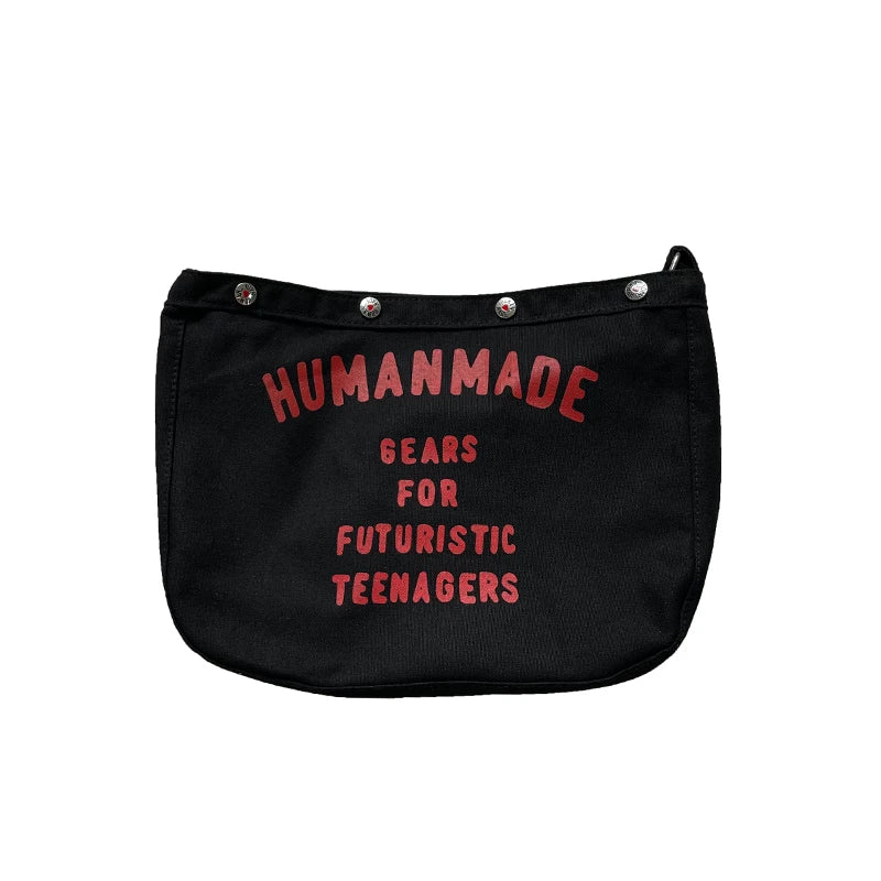 Canvas Casual Bag Men Women Single Shoulder Letter Messenger Bag