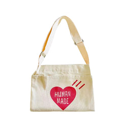 Heart Canvas Bag Foldable Reusable Tote Bag