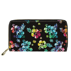 Polynesian Tribal Hawaii Print Zipper Women's Wallet
