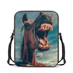 Funny Horse Print Women Shoulder Bag Puppy Dog Husky Messenger Bags