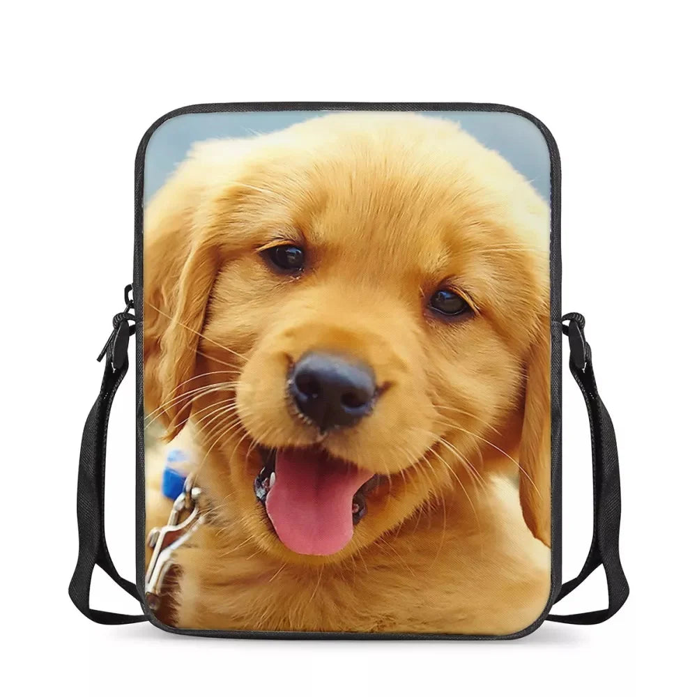 Funny Horse Print Women Shoulder Bag Puppy Dog Husky Messenger Bags