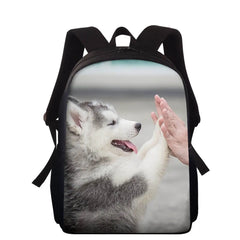 Husky Dog Backpack - Toddler Book Bag for Kids