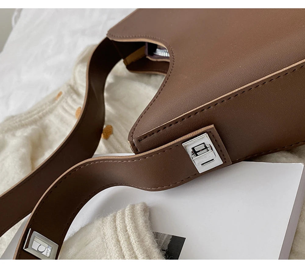 Half-Moon Small Shoulder Bag Women's Spring PU Leather