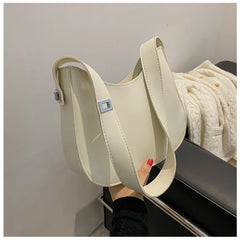 Half-Moon Small Shoulder Bag Women's Spring PU Leather