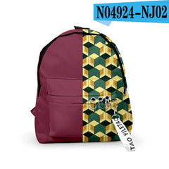 Anime Demon Slayer Tanjirou Cosplay Backpack Oxford Shoulder Bag