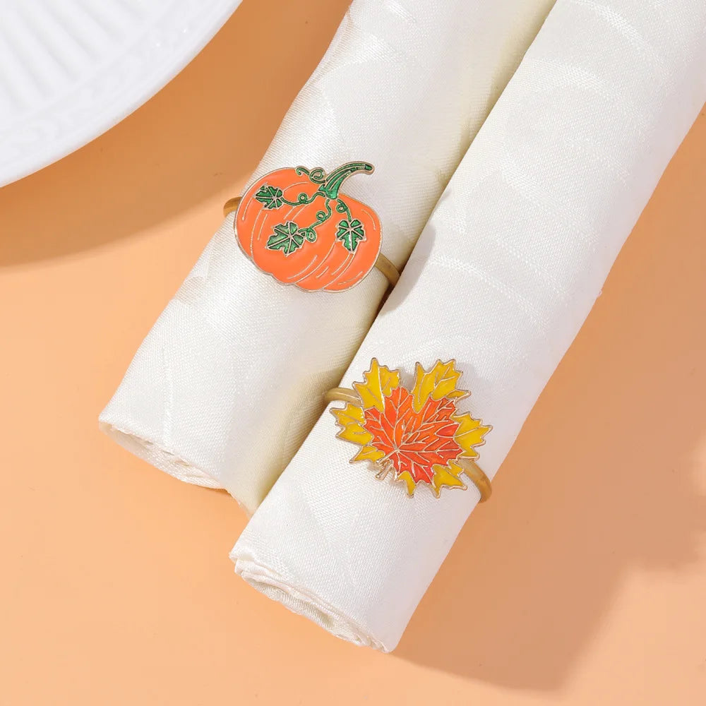 Thanksgiving Halloween Table Decor Maple Leaf Turkey Napkin Holders