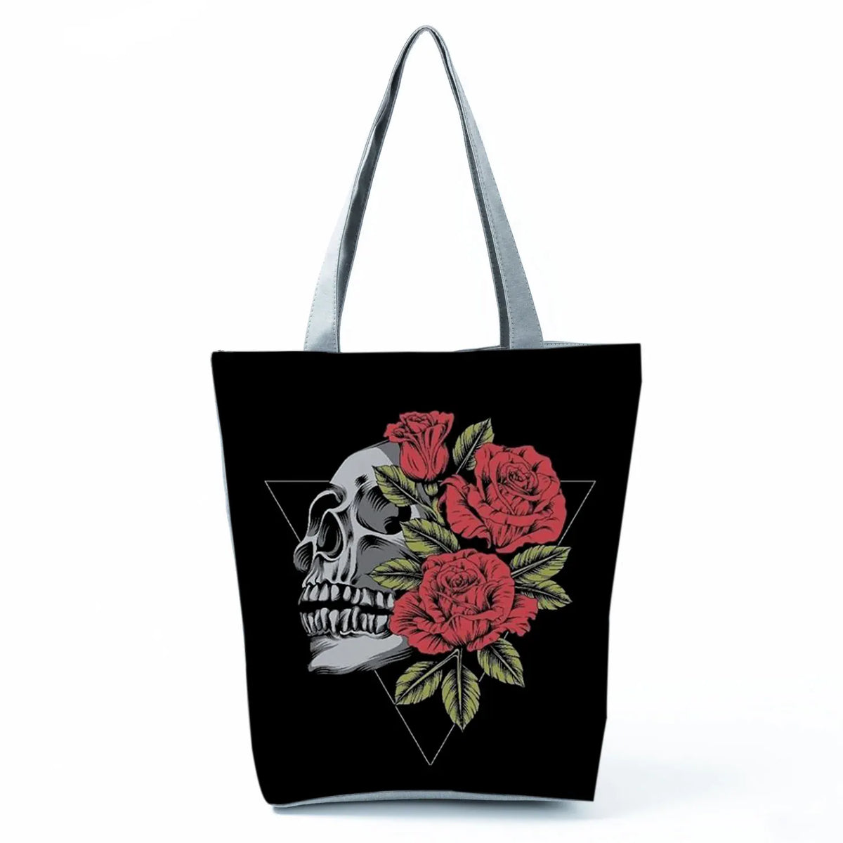 Floral Skull Women's Shoulder Bag Shopping Tote