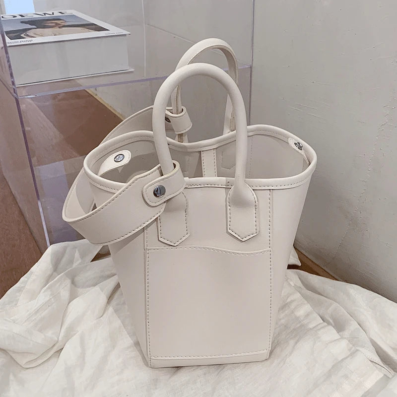 Vintage Leather Shoulder Bag for Women Crossbody Tote