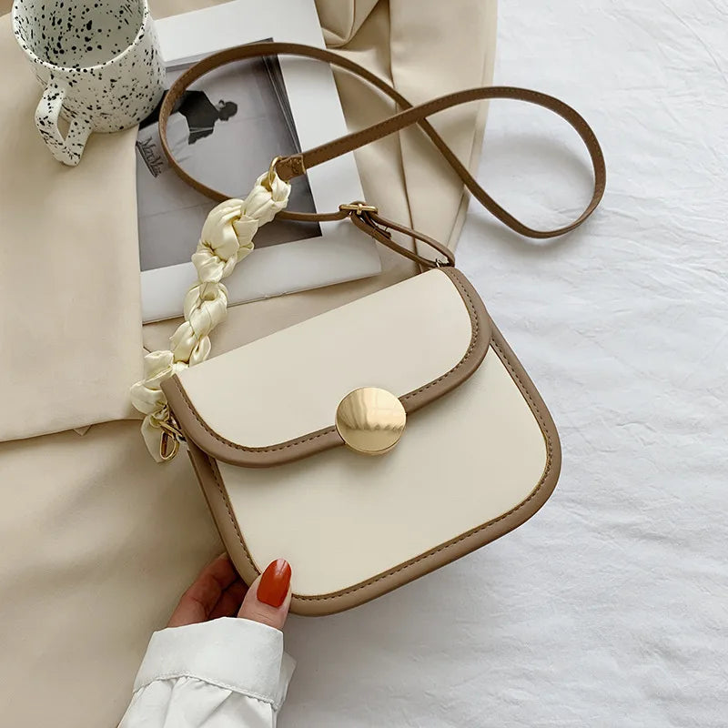 Women's Small Shoulder Messenger Bag PU Leather Ladies Clutch