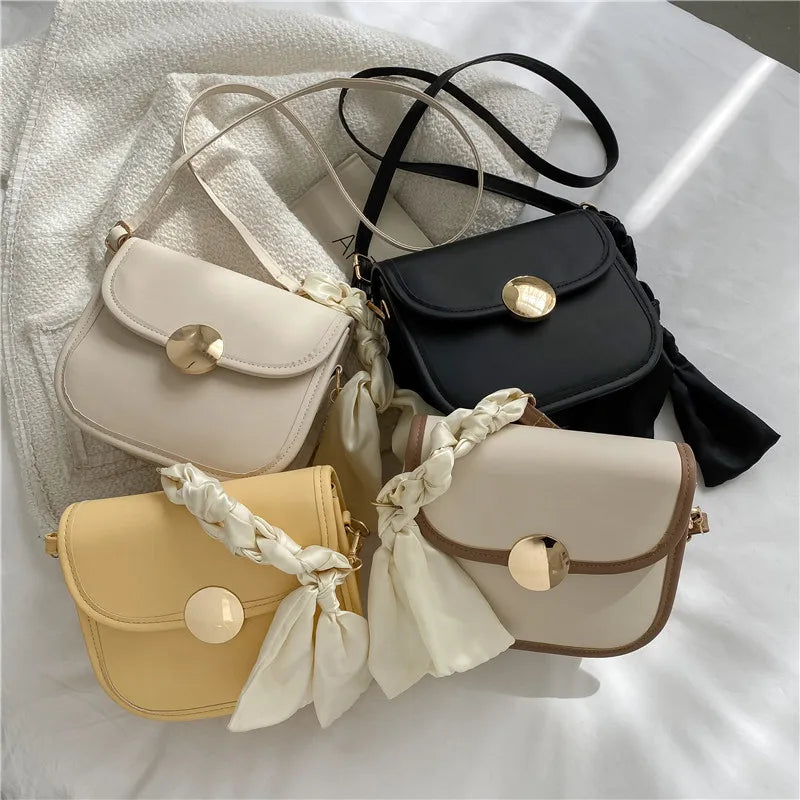 Women's Small Shoulder Messenger Bag PU Leather Ladies Clutch
