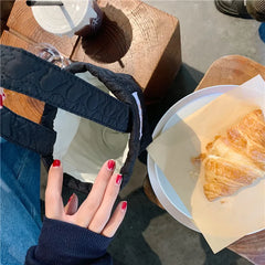 Sweet Love Quilted Bucket Bag for Women