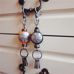 Real Leather Key Ring Wallets Smart Key Holder Car Key Organizer
