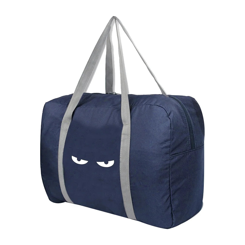 Unisex Outdoor Travel Bag Chest Print Zipper Foldable Organizer