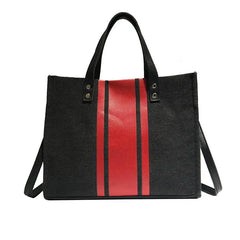 Retro Linen Shoulder Bag for Women Girls Canvas Contrast
