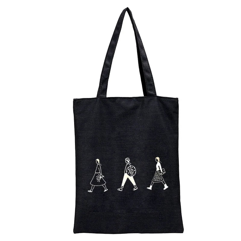 Cartoon Messenger Bag Reusable Shopping Hot Canvas Women Bags
