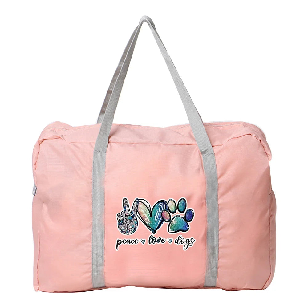 Women Travel Storage Bag Foldable Zipper Luggage Organizer WaterProof Tote