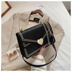 Heart PU Leather Japanese Style School Shoulder Crossbody Bags Purses