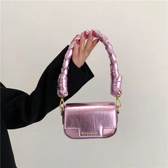 Women's Shoulder Bag with Thick Strap Fine Chains