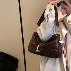 Large Texture Messenger Bag for Women Retro Shoulder Tote