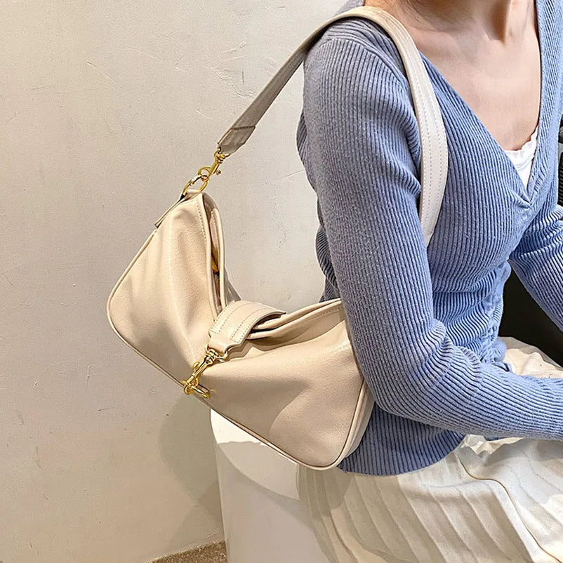 Large Texture Messenger Bag for Women Retro Shoulder Tote