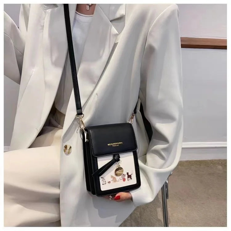 Women Shoulder Bag Messenger Large-capacity Touch Screen Phone Wallet